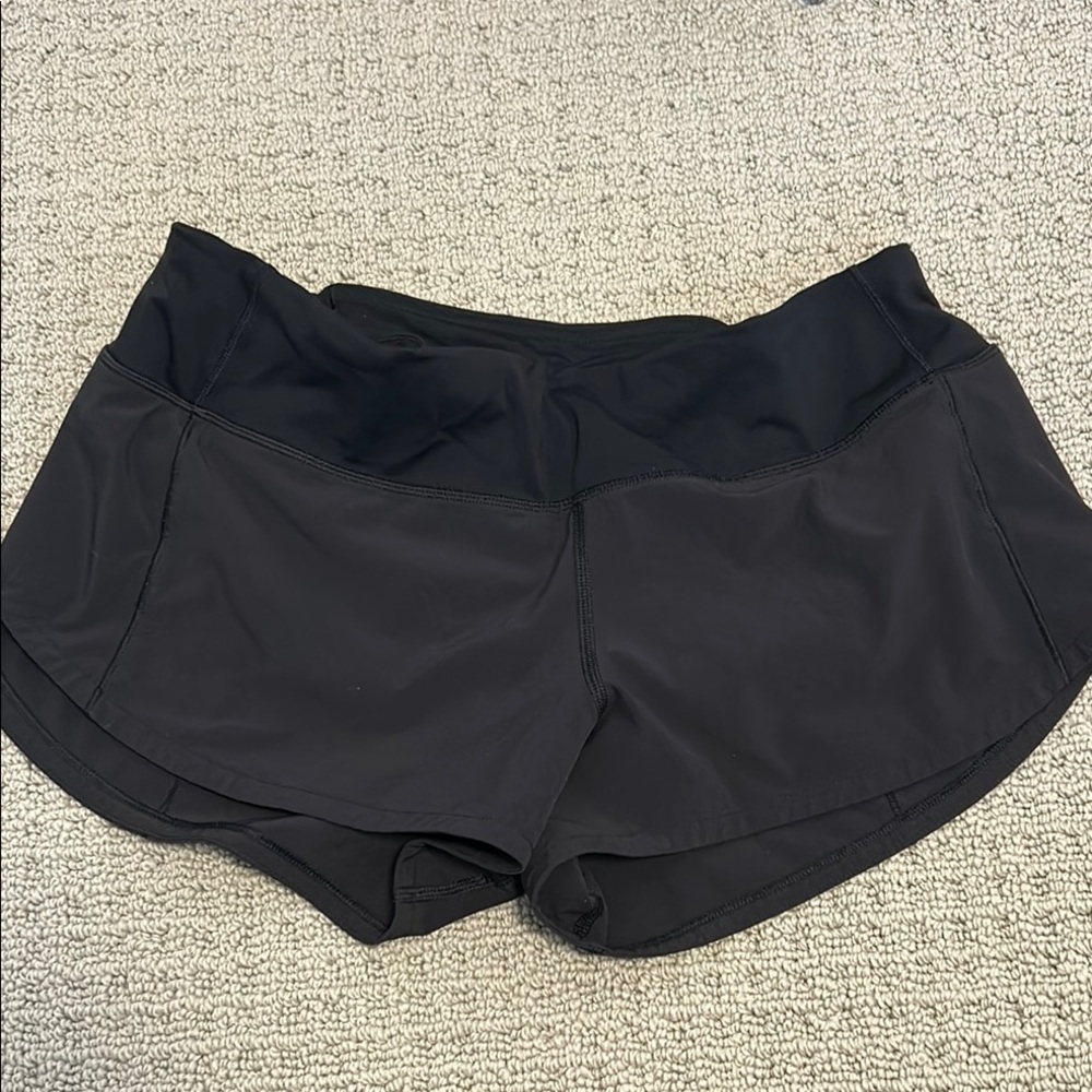 Lululemon Athletica Black Athletic Shorts Lightweight Moisture-Wicking